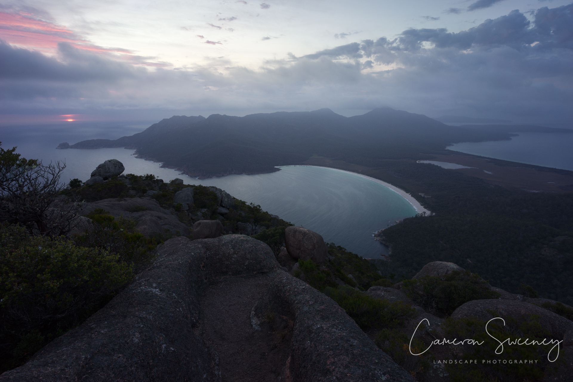 Wineglass Bay from Mt Amos